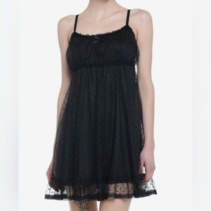 Thorn&Fable Hot Topic Fairy Grunge Whimsigoth Festival Black Slip Dress Women 1X